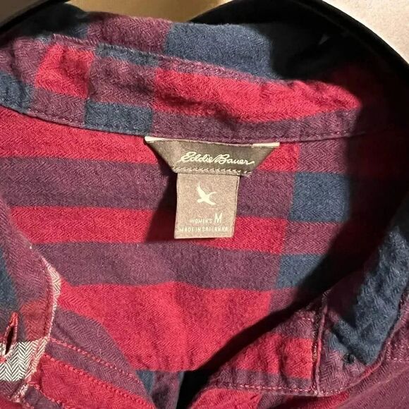 EUC Eddie Bauer Long Sleeve Flannel Shirt Size Medium #226 - Picture 2 of 6